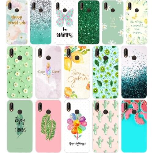 321FG Beautiful Emerald Green glitter Soft Silicone Tpu Cover Case for huawei Mate P20 P30 Llte Pro Y6 Y7 2019
