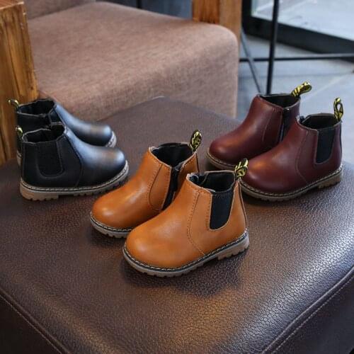 Childrens Shoes Children Martin Boots British Fashion Boys Low Help Boots Girls Single Boots Fur Boots Boys Shoes Girl Boots