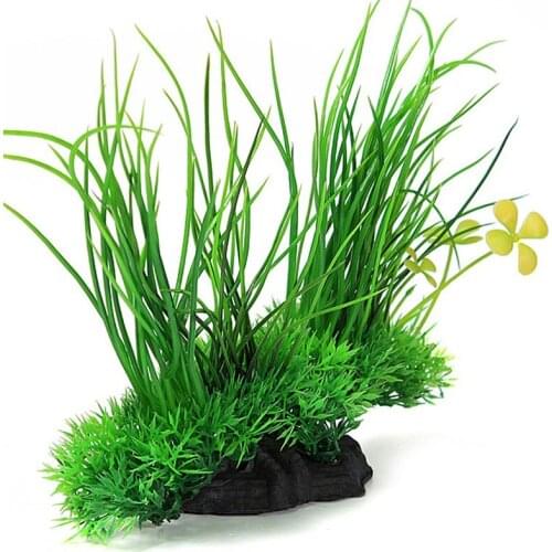 Simulation Aquarium Plant Plastic Artificial Green Water Grass Underwater for Fish Tank Decoration Ornament 20*8*16cm