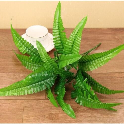 10 PC Artificial Plastic Fern Plant Fake Flower Wedding Flower Arrangement Home Decoration