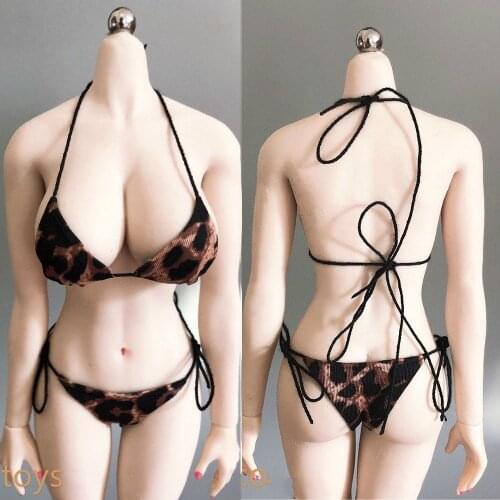 Collectible 1/6 Scale Sexy Female Figure Acessory Leopard Bikini Underwear Bra Underpants Model for 12 inches Body