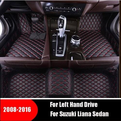 Custom Carpets For Suzuki Liana Sedan 2016 2015 2014 2013 2012 2011 2010 2009 2008 Leather Car Floor Mats Car Styling Foot Pads