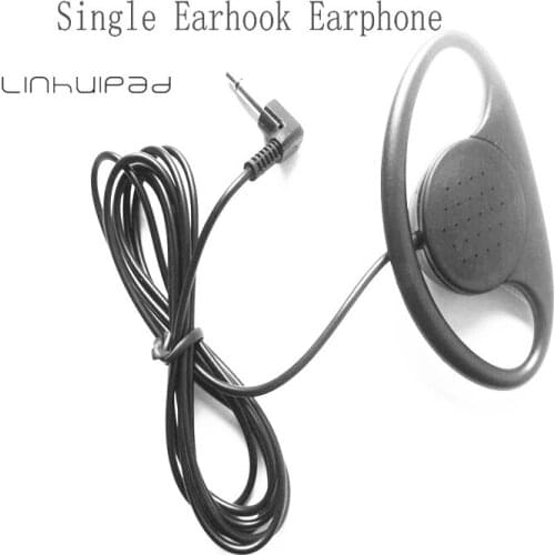 Linhuipad Soft Ear-Hook Extra Bass Earphones/1-bud earpiece hook headphons Tour Companies or Monitor System Receiver 500pcs/lot