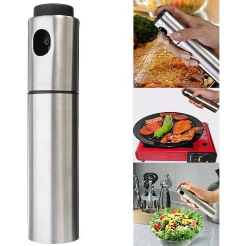 Oil Sprayer Pump Olive Pump Spraying Oil Bottle Sprayer Can Oil Jar Pot Tool Cookware Kitchen Tools Accessories Stainless Steel