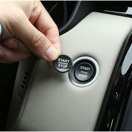 Real Carbon Fiber Car Engine Start Stop Button Cover Sticker For Land Rover Discovery 5/Sport Range Rover Sport Evoque VOGUE
