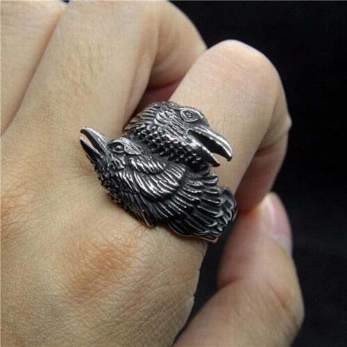 2020 Newest Fashion Double Eagle Mens Ring 316L Stainless Steel Fashion Men Cool Ring
