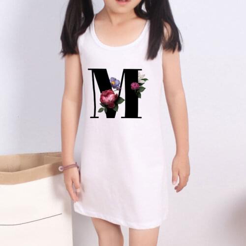 New Listing Grils Dress Birthday Letter Name Printing Baby Girls Dresses Summer Girl Dress Novelty Casual Party Dress Sleeveless