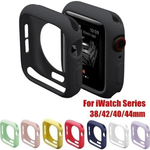 Silicone Case, Bumper Case for Apple Watch, 44mm, 40mm, 42mm, 38mm, Apple Watch Series Accessories 5 4 3 Se 6 apple watch 5 case