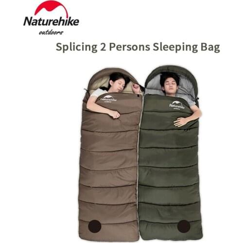 Naturehike New U Serie Ultralight Envelope Sleeping Bag Waterproof Splicing Camping Sleeping Bag for Three Seasons Hiking Travel