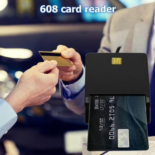USB Smart Card Banking Card IC ID SIM TF 608 Reader Portable Card Reader Bank Reading Card Decoration for Windows