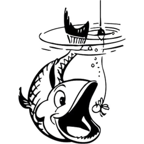 Waterproof cover scratch fun fishing silhouette car sticker auto motorcycle external accessories sticker PVC 18cm * 13cm