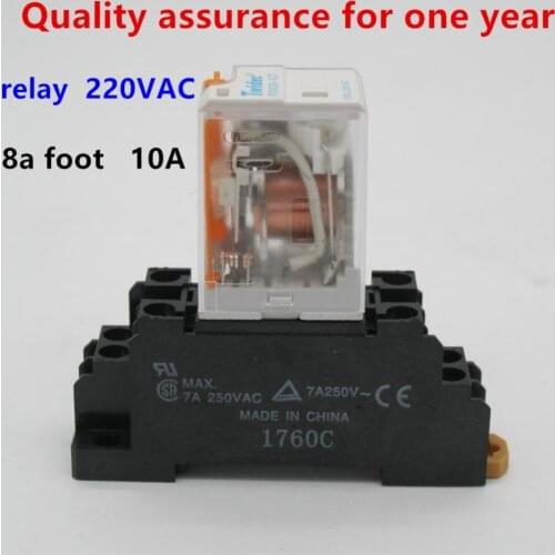 High-quality HH52P MY2NJ 220V AC coil Power Relay general purpose DPDT micro mini relay electromagnetic relay + Socket Base