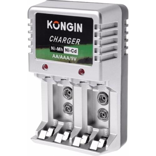 EU Plug New AC Wall AA AAA 9V Ni-Mh Ni-Cd Rechargeable Battery Charger