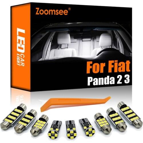 Zoomsee Interior LED For Fiat Panda 2 3 II III 169 312 319 2003-2018 Canbus Vehicle Bulb Dome Map Reading Roof Light Auto Parts
