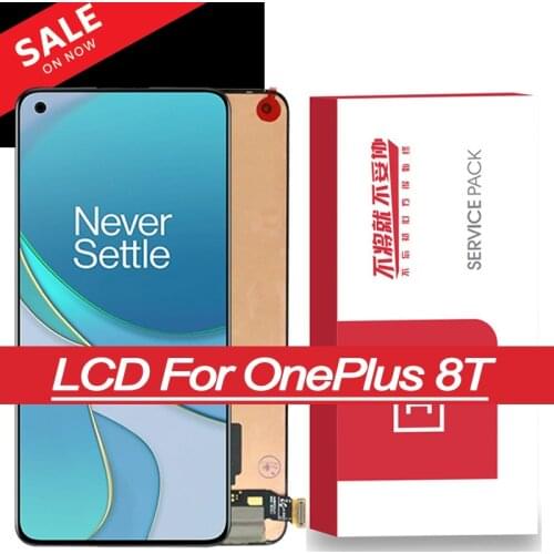 100% Original 6.55'' Amoled LCD Replacement for Oneplus 8T Display Touch Screen Digitizer One Plus 8T Repair Parts