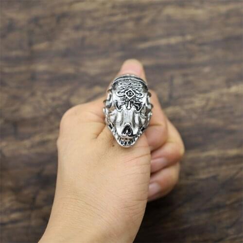 12pcs MORIOR INVICTUS Ring Domineering Punk Dinosaur Head Mens Rings For Boyfriend Jewelry Gifts