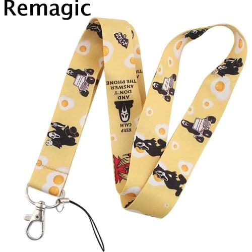 20pcs Horror Ghost Lanyard Keys Phone Holder Funny Neck Strap With Keyring ID Card DIY Animal webbings ribbons Hang Rope