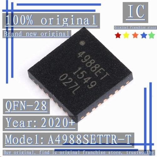 2020+100% Brand new original 5PCS-20PCS A4988SETTR-T 4988SET QFN-28 Microstepping motor driver 3D chip