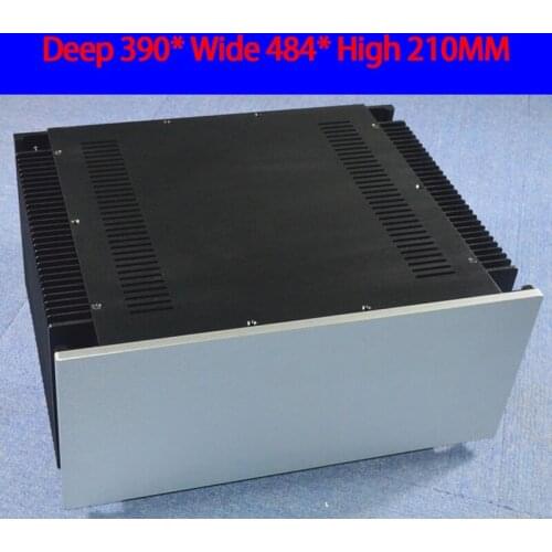 390*484*210MM WA142 All Aluminum Class A Amplifier Chassis Box House DIY Enclosure with Feet Screws Amplifier Case Shell