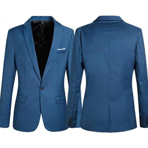 50% HOT SALES！！！Men\s Fashion Business Casual Long Sleeve Pockets Suits Wedding Suit Coat