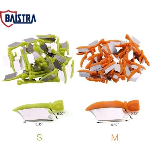 50 Pieces/Box Dental Plastic Wedge Knife With Protection Steel Matrix Prime Teeth Interproximal Small Medium Autoclavable