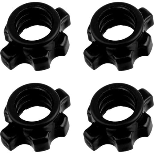 New-4Pcs Dumbbell Bar Nut Barbells Spin Screw Clamp Dumbell Weight Lifting Fitness Equipments Accessories