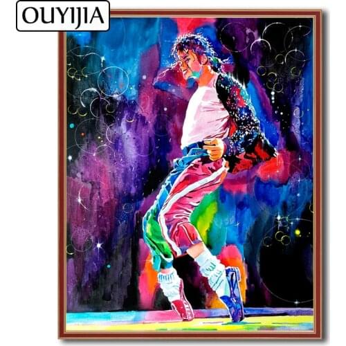 OUYIJIA 5D DIY MJ Michael Jackson Diamond Painting Full Square Picture Of Rhinestone Cross Stitch Embroidery Diamond Mosaic Star