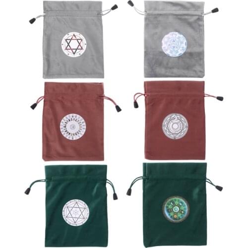 Velvet Tarots Storage Bag Mystical Divination Rune Cards Bag Board Game Dice Bag D2TC