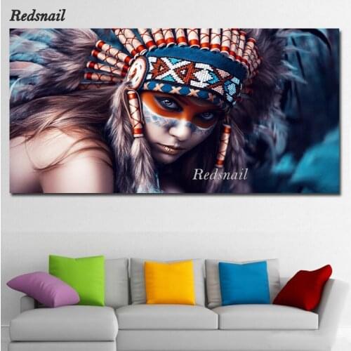 Large Indian girl 5D DIY Diamond painting Full Square/round Diamond embroidery mosaic puzzle Wall Art Beauty Portrait EE936