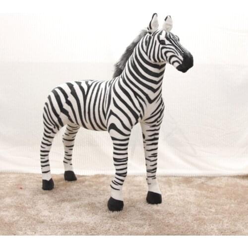 90cm Large Pretty Standing Zebra lively Simulated Stuffed Animals can ride model Kids mount decorat Plush doll Children toy gift
