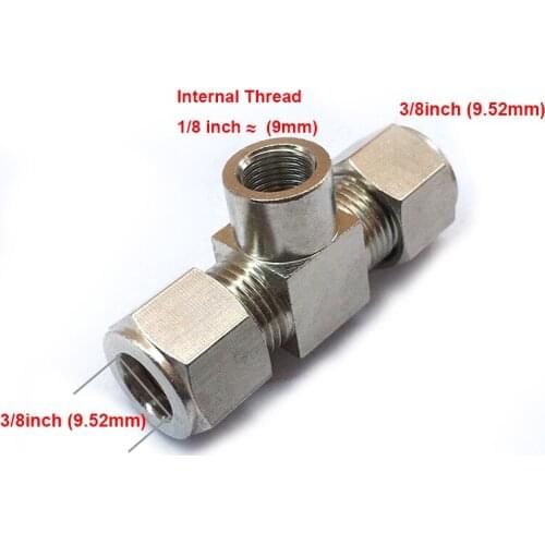 High Pressure 3/8" 9.52mm Interface Quick Connector Tee Elbow Straight Joint With Nozzles Seat Misting Cooling System Fittings