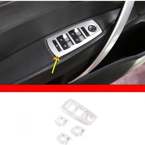 For BMW X3 E83 2006-2010 ABS Pearl Chrome Interior Car Window Lift Button Switch Frame Cover Trim Car Accessories