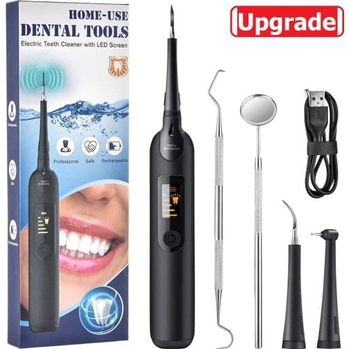 Electric Ultrasonic Sonic Dental Scaler LED Display Tooth Calculus Remover Cleaner Tooth Stains Tartar Tool Whiten Teeth Tartar