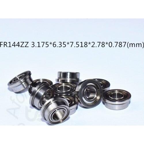 FR144z FR144ZZ 3.175*6.35*7.518*2.78*0.787(mm) 10pieces R144 Flange bearing metal sealed chrome steel bearings