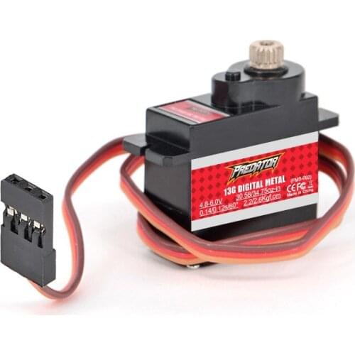 FMS Predator 13g Full Metal Gear Digital Analog Mini Servo 300mm Cable for RC Airplane Car Helicopter Replacement DIY Parts
