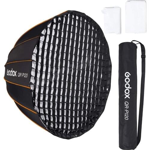 Godox QR-P120 Deep Parabolic Softbox Quickly Release 120cm Parabolic Deep Softbox for Bowens Mount Studio Flash
