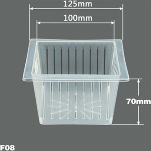 10pcs Mesh Pot 100mm Soilless Grow Hydroponic Basket Multi-Size Garden Vegetable Planting Net Pot Square Growing Basket