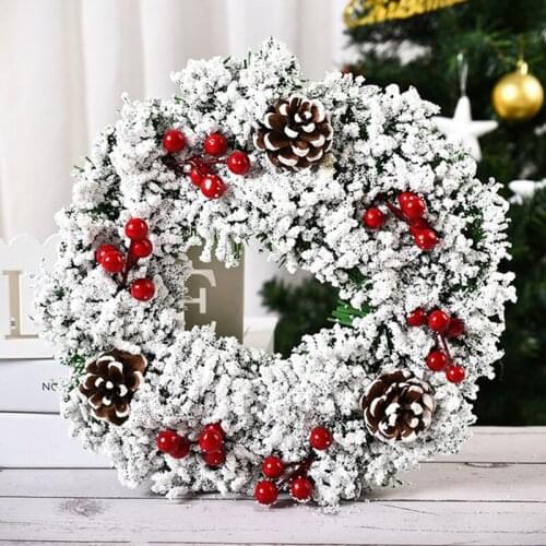 Artificial Christmas Wreath Colorful Beautiful Wall Window Door Wreath for Front Door Party Décor Festive & Party Supplies VC