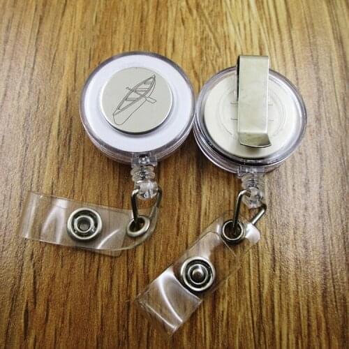 Canoe Flag ID Badge Reel for Docter Nurse Teacher Student retractable recoil id badge holder work fun
