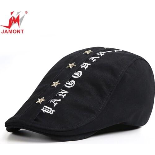 JAMONT Fashion Men Women Beret Hat Casquette Cap Cotton Hats For Men Visors Casual Sun Hat Gorras Planas Flat Caps Adjustable