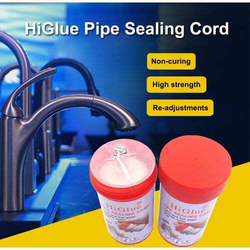 HiGlue 2x150M Pipe Sealing Cord PTFE Thread Seal Tape Use On Water/Gas