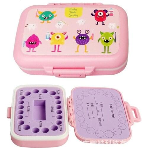 Boys And Girls Baby Deciduous Tooth Box Can Be Customized UV Cute Pink Collection Save Gift Childrens Tooth Baby Teeth Storage
