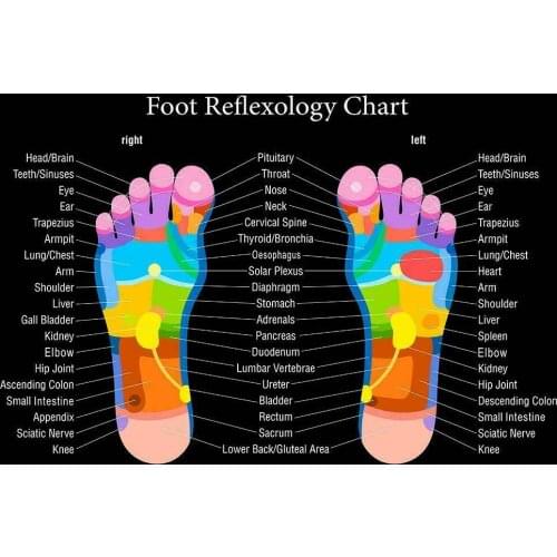 Lot style Choose Reflexology Foot Chart Art print Silk poster Home Wall Decor