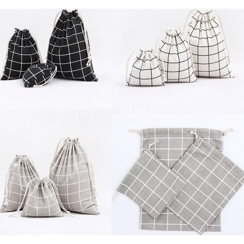 1PC Cotton Linen Jute Fabric Gift Candy Bags Jewelry Packaging Bags Wedding Favor Pouches & Drawstring Gift Bag