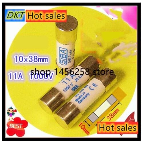 10 stücke SIBA Sicherung 5019906,11 11A 1000 v 10*38mm Ersetzt BUSSMANN DMM-B-11A 11A 1000 v BUSS SICHERUNG fluke multimeter Sic