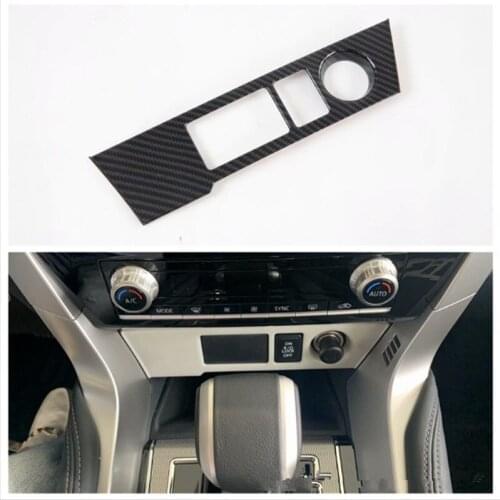 Car Inner Cigarette lighter panel Cover Trim Sticker Fit for Mitsubishi Pajero Sport 2020 Car Interior Styling Carbon fiber