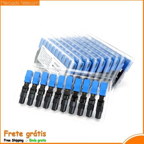 SC 100 PCS UPC Fast Connector Single-Mode Glasvezel Embedded Connector FTTH Tool Cold Connector Tool Fiber Optic Fast Connnector