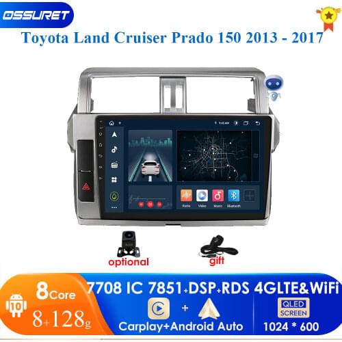 Plus For Toyota Land Cruiser Prado 150 2013 - 2017 Car Radio Multimedia Video Player Navigation GPS No 2din 2 din fm Stereo wifi