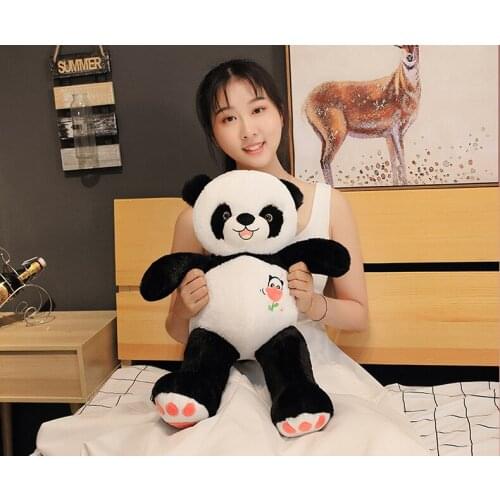 About 60cm smile gaint panda plush toy soft doll throw pillow birthday gift b2185