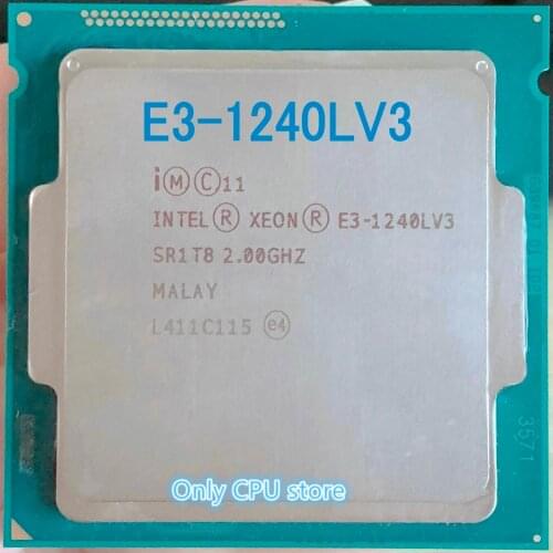 Intel Xeon E3-1240LV3 CPU 2.00GHz 8M 25W LGA1150 E3-1240L V3 Quad-core Desktop processor E3 1240L V3 Free shipping E3 1240LV3